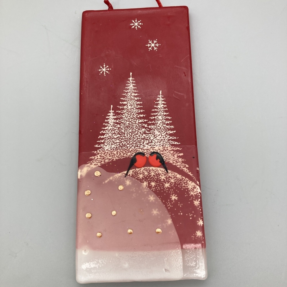Set Of 4 Vintage Flatyz Flat Christmas Candles Santa Reindeer Snow Double Wick - Picture 15 of 16
